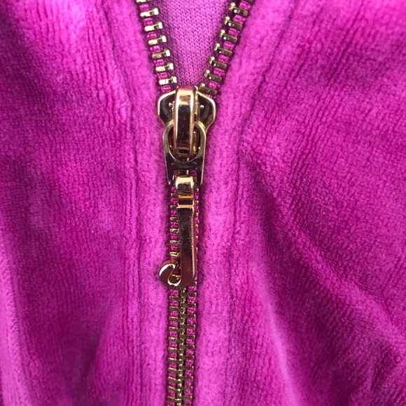 S Juicy Couture Velour Hot Pink Track Jacket. - Picture 3 of 6